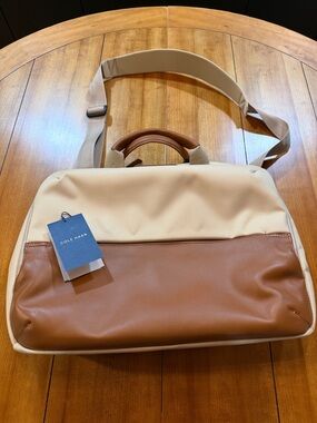 Cole Haan Beige and Brown Messenger Bag